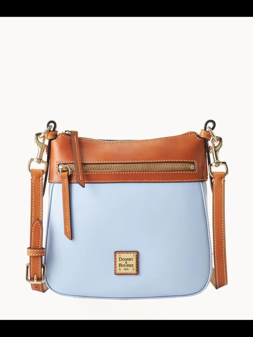 NWT! Dooney & Bourke Wexford Leather Crossbody in GLACIER BLUE